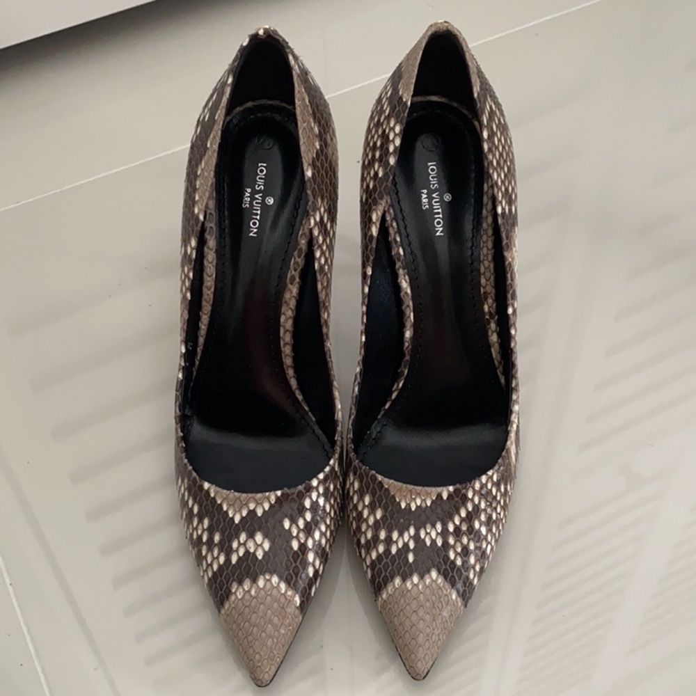 Authentic Louis Vuitton Snakeskin Leather Heels